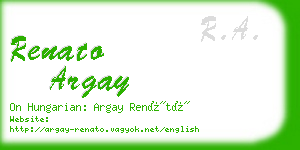 renato argay business card